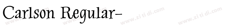 Carlson Regular字体转换